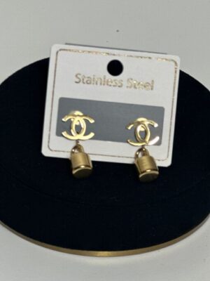 CC SLOT GOLD EARRING