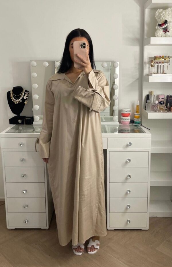 Detail sleeve oversized dress