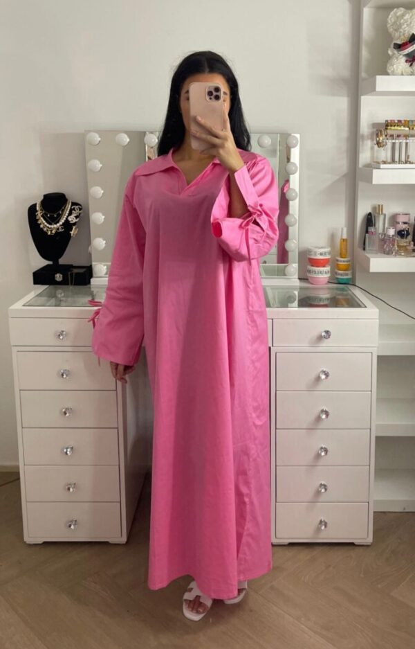 Detail sleeve oversized dress