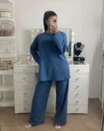 LINA CORDUROY ROUND NECK SET