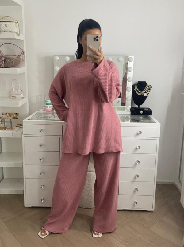 LINA CORDUROY ROUND NECK SET