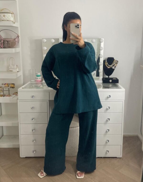 LINA CORDUROY ROUND NECK SET