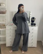 LINA CORDUROY ROUND NECK SET