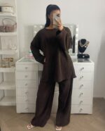 LINA CORDUROY ROUND NECK SET