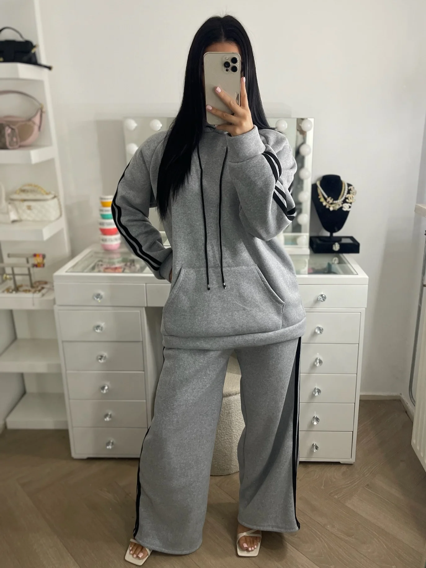 Beggy pants set (thick jogging material)