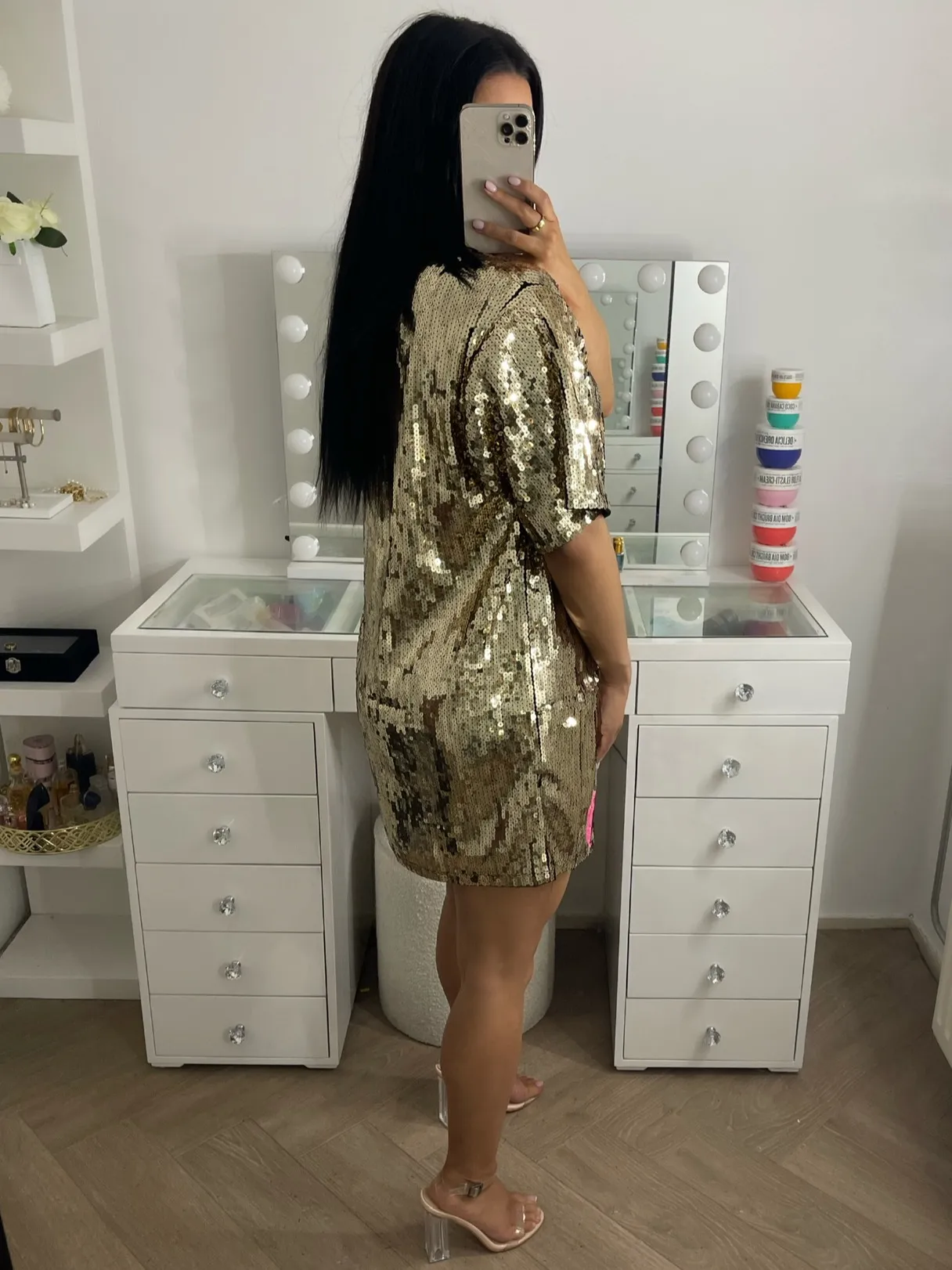 NY glitter t-shirt dress