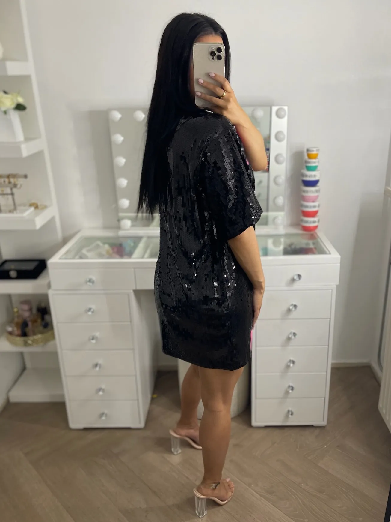 Butterfly glitter t-shirt dress