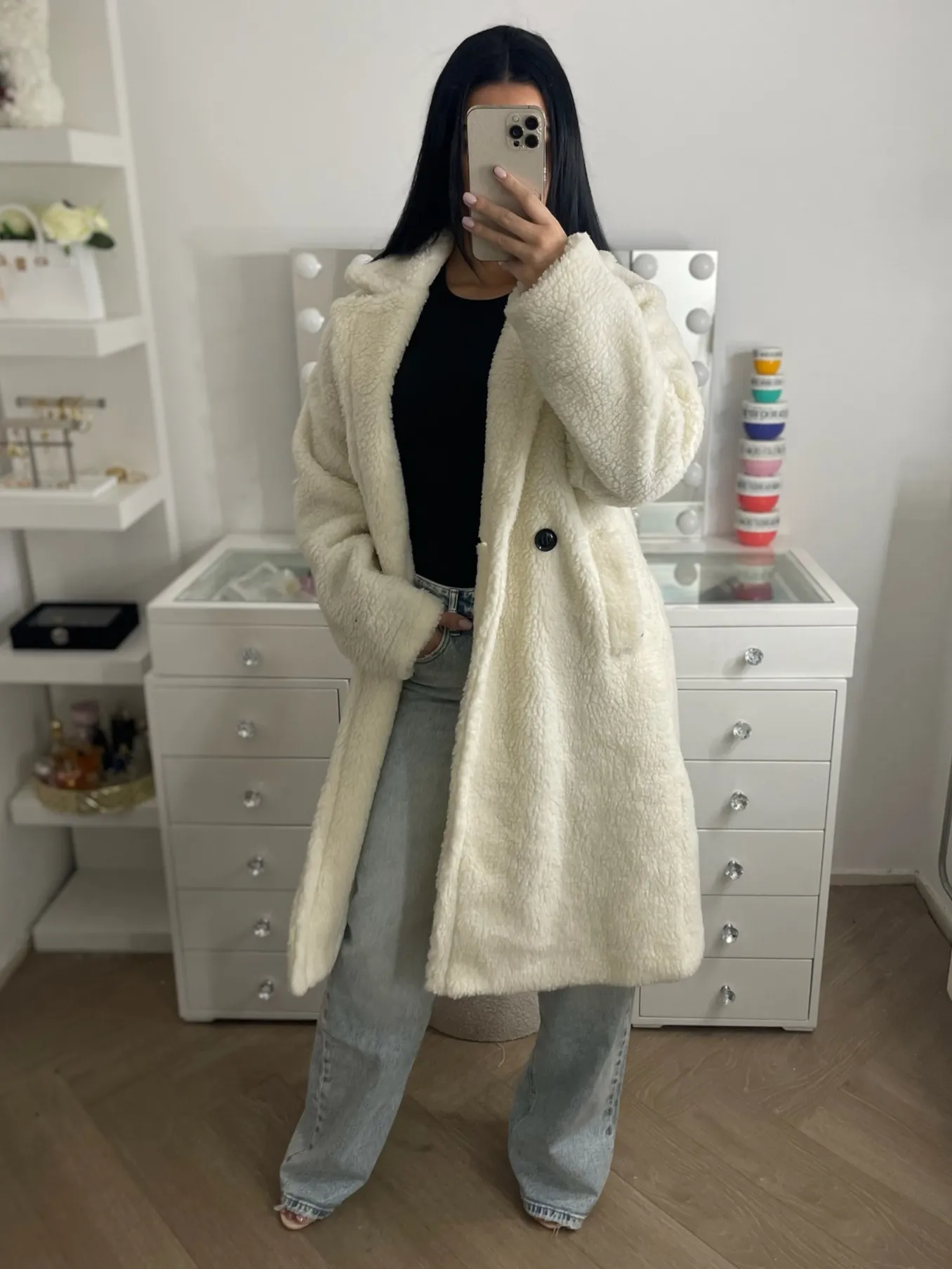 Teddy look coat